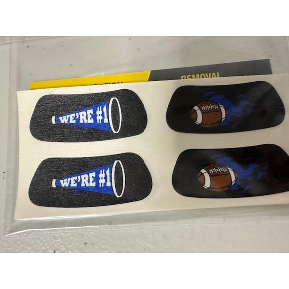Athletic Under Eye Black Sticker Strips Face Cheer for football Free Shipping - Picture 1 of 2